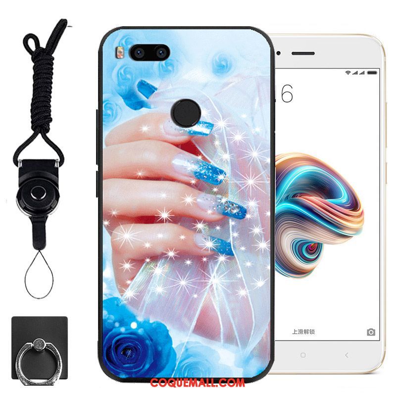 Étui Xiaomi Mi A1 Charmant Rose Téléphone Portable, Coque Xiaomi Mi A1 Tendance Silicone Beige