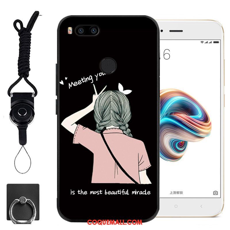 Étui Xiaomi Mi A1 Charmant Rose Téléphone Portable, Coque Xiaomi Mi A1 Tendance Silicone Beige