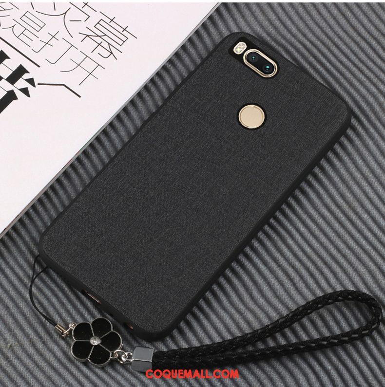 Étui Xiaomi Mi A1 Cuir Protection Incassable, Coque Xiaomi Mi A1 Téléphone Portable Rose Beige