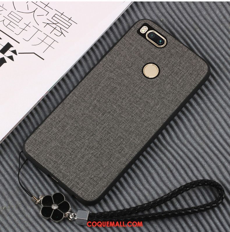 Étui Xiaomi Mi A1 Cuir Protection Incassable, Coque Xiaomi Mi A1 Téléphone Portable Rose Beige