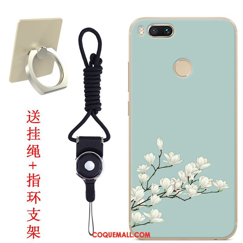 Étui Xiaomi Mi A1 Peinture Incassable Vert, Coque Xiaomi Mi A1 Fluide Doux Frais Beige