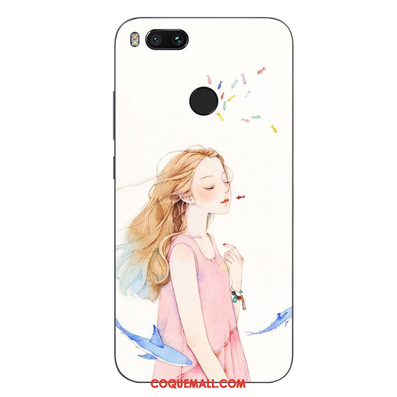 Étui Xiaomi Mi A1 Peinture Petit Tout Compris, Coque Xiaomi Mi A1 Incassable Vert Beige