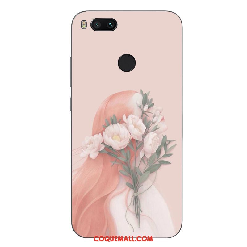 Étui Xiaomi Mi A1 Peinture Petit Tout Compris, Coque Xiaomi Mi A1 Incassable Vert Beige