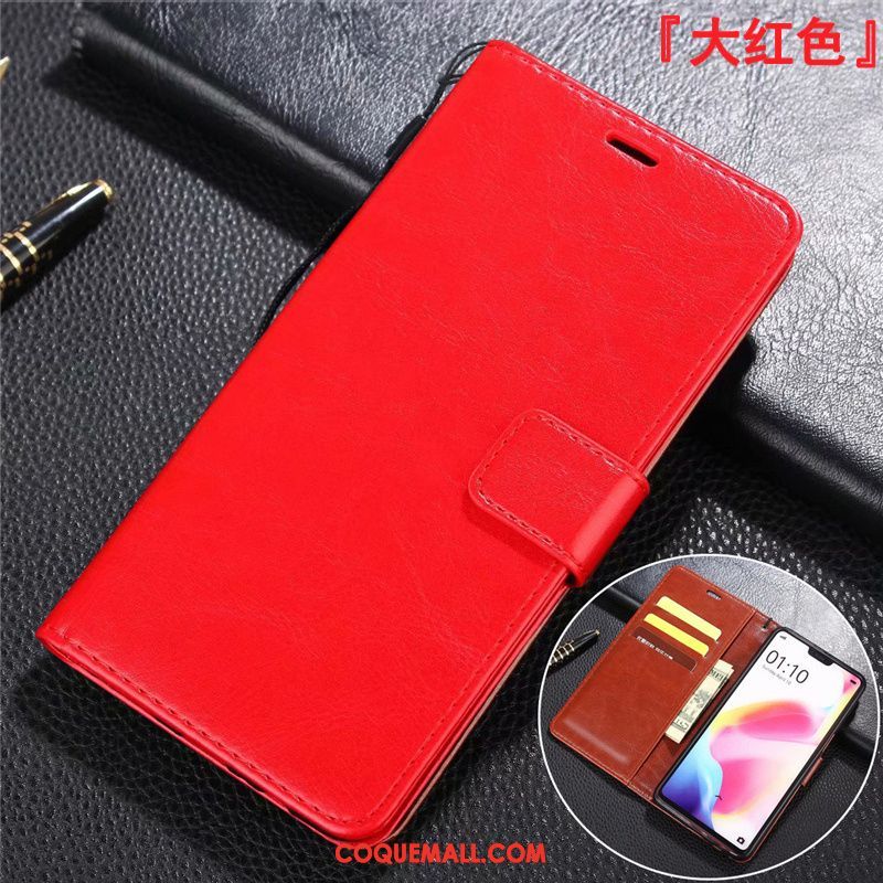 Étui Xiaomi Mi A1 Portefeuille Rouge Étui En Cuir, Coque Xiaomi Mi A1 Petit Téléphone Portable Beige