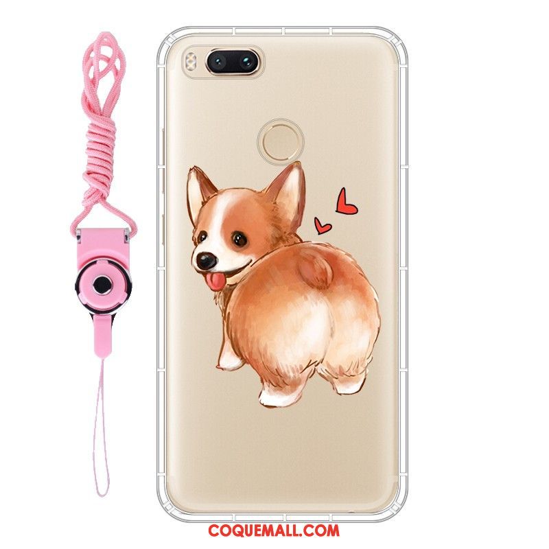 Étui Xiaomi Mi A1 Protection Ornements Suspendus Incassable, Coque Xiaomi Mi A1 Petit Fluide Doux Beige