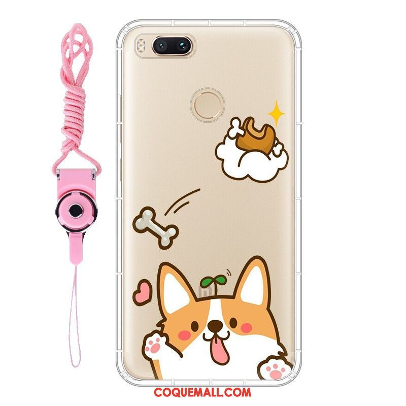 Étui Xiaomi Mi A1 Protection Ornements Suspendus Incassable, Coque Xiaomi Mi A1 Petit Fluide Doux Beige