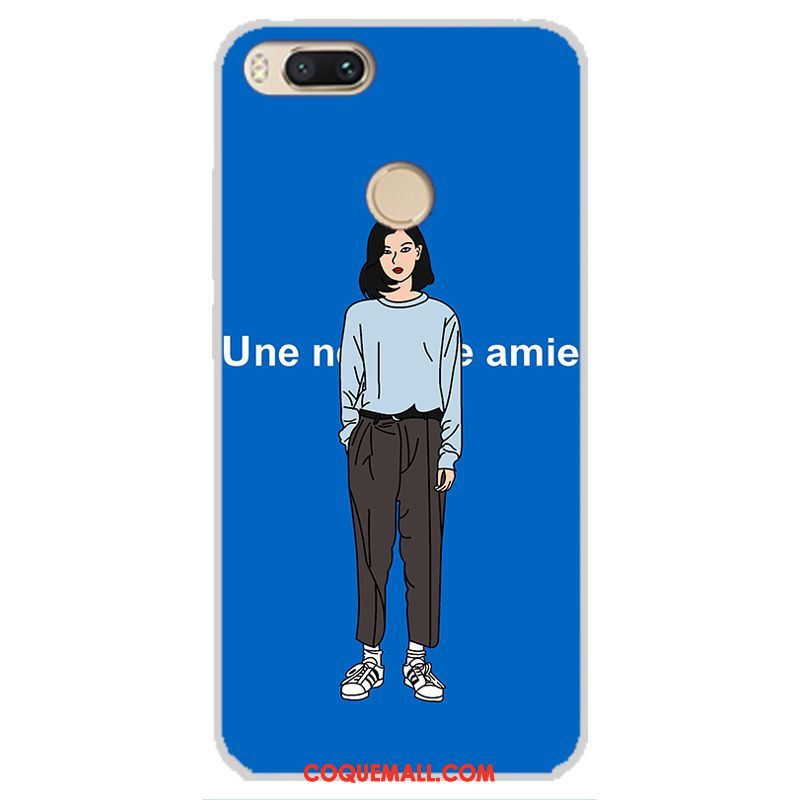 Étui Xiaomi Mi A1 Tendance Gaufrage Téléphone Portable, Coque Xiaomi Mi A1 Protection Jaune Beige