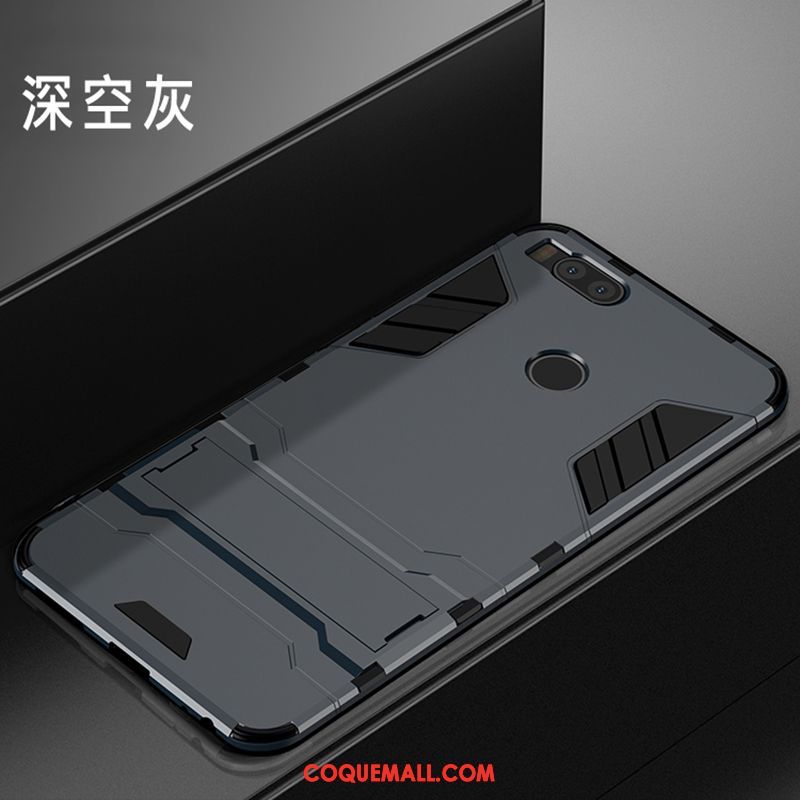 Étui Xiaomi Mi A1 Téléphone Portable Incassable Fluide Doux, Coque Xiaomi Mi A1 Bleu Petit Beige