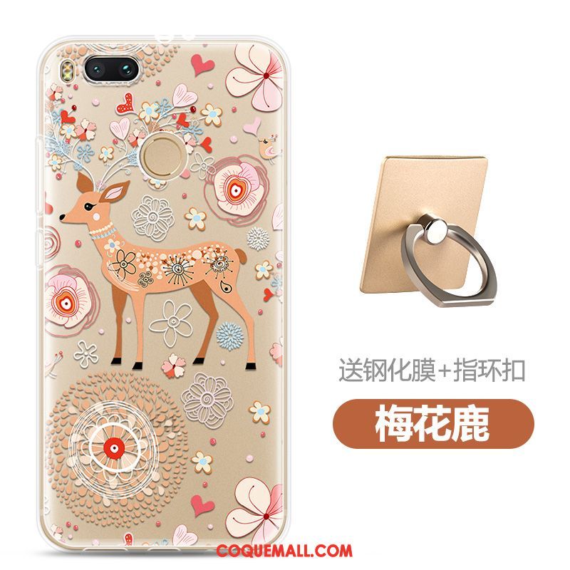 Étui Xiaomi Mi A1 Téléphone Portable Rouge Fluide Doux, Coque Xiaomi Mi A1 Tout Compris Protection Beige