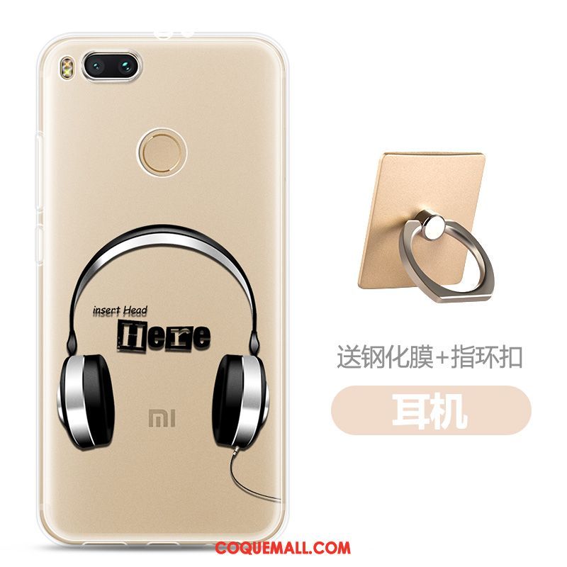 Étui Xiaomi Mi A1 Téléphone Portable Rouge Fluide Doux, Coque Xiaomi Mi A1 Tout Compris Protection Beige