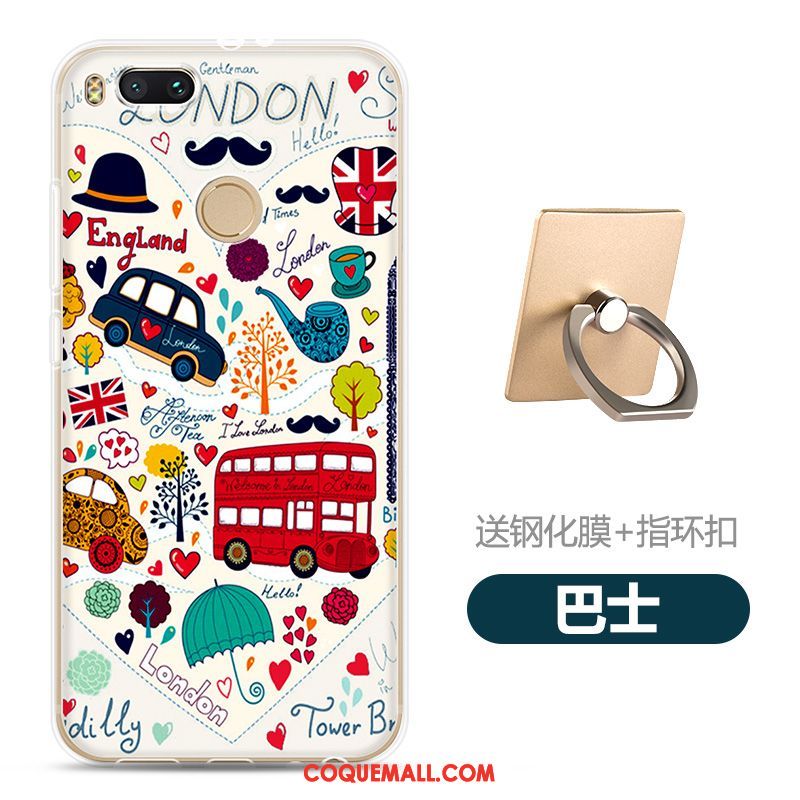 Étui Xiaomi Mi A1 Téléphone Portable Rouge Fluide Doux, Coque Xiaomi Mi A1 Tout Compris Protection Beige