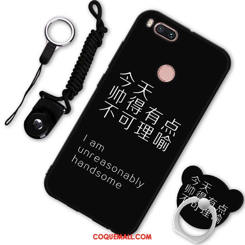Étui Xiaomi Mi A1 Téléphone Portable Tout Compris Incassable, Coque Xiaomi Mi A1 Noir Petit Beige