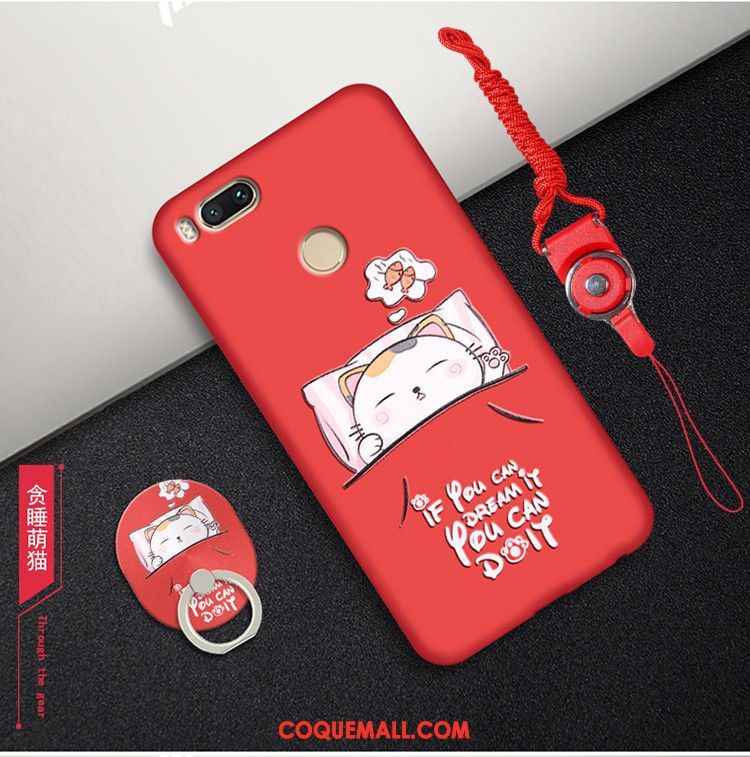 Étui Xiaomi Mi A1 Élégant Fluide Doux Business, Coque Xiaomi Mi A1 Protection Dessin Animé Beige