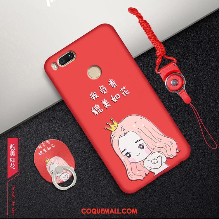 Étui Xiaomi Mi A1 Élégant Fluide Doux Business, Coque Xiaomi Mi A1 Protection Dessin Animé Beige