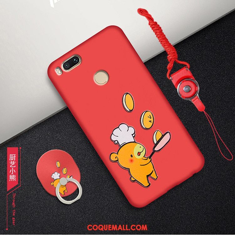 Étui Xiaomi Mi A1 Élégant Fluide Doux Business, Coque Xiaomi Mi A1 Protection Dessin Animé Beige