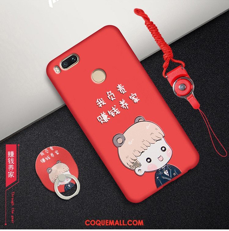 Étui Xiaomi Mi A1 Élégant Fluide Doux Business, Coque Xiaomi Mi A1 Protection Dessin Animé Beige