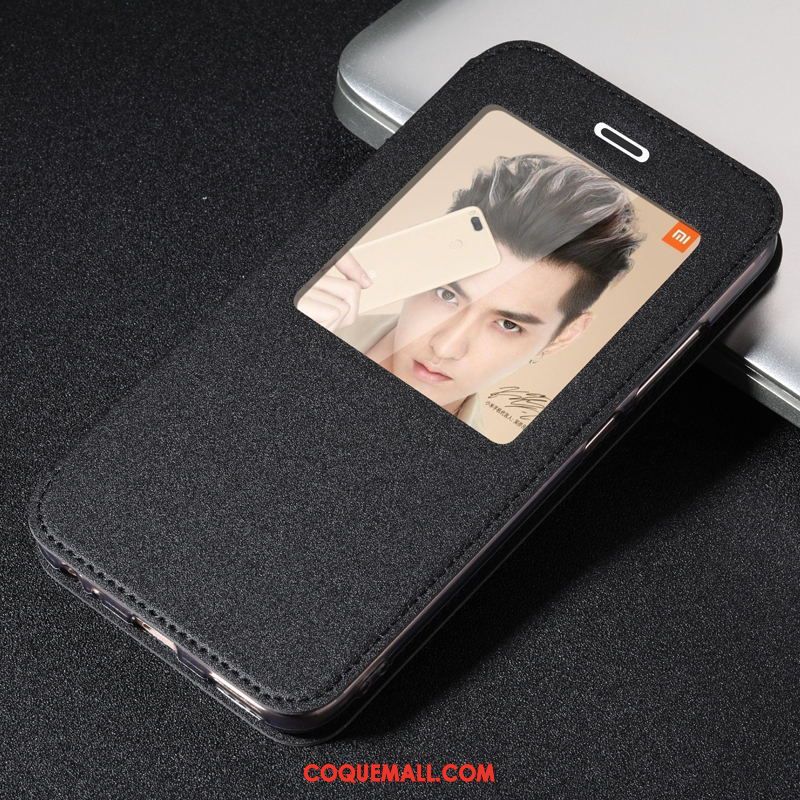 Étui Xiaomi Mi A1 Étui En Cuir Membrane Téléphone Portable, Coque Xiaomi Mi A1 Tout Compris Tempérer Beige