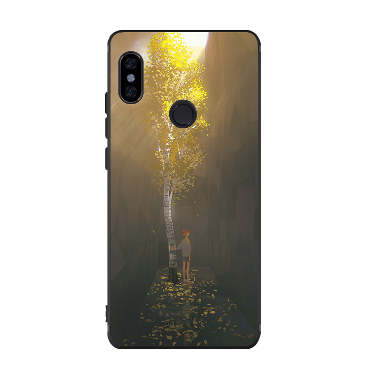 Étui Xiaomi Mi A2 Amoureux Art Abstrait, Coque Xiaomi Mi A2 Bordure Téléphone Portable Beige