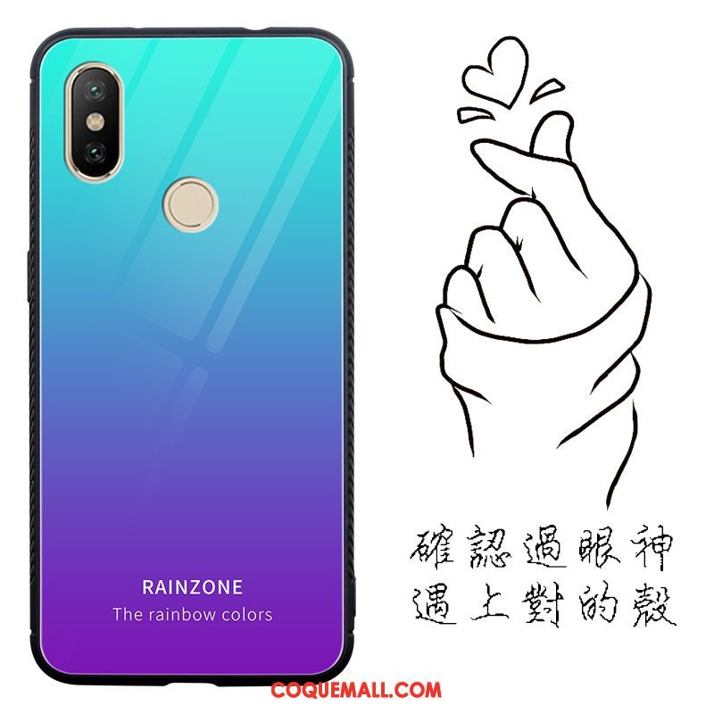 Étui Xiaomi Mi A2 Bleu Incassable Tendance, Coque Xiaomi Mi A2 Personnalité Difficile Beige