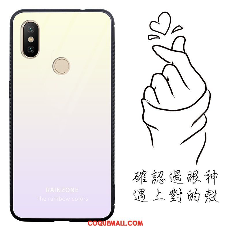 Étui Xiaomi Mi A2 Bleu Incassable Tendance, Coque Xiaomi Mi A2 Personnalité Difficile Beige