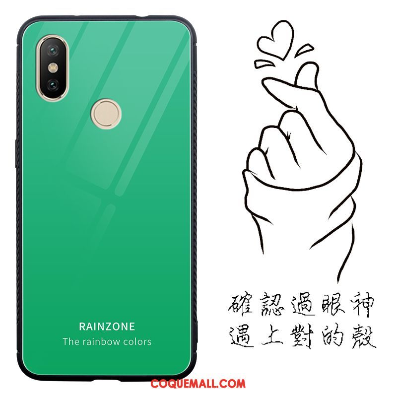 Étui Xiaomi Mi A2 Bleu Incassable Tendance, Coque Xiaomi Mi A2 Personnalité Difficile Beige