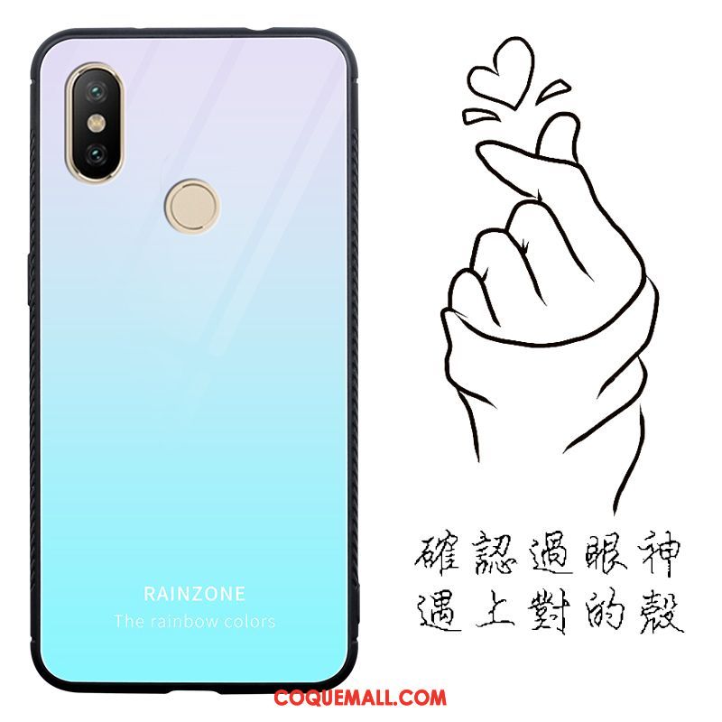 Étui Xiaomi Mi A2 Bleu Incassable Tendance, Coque Xiaomi Mi A2 Personnalité Difficile Beige