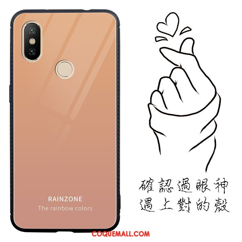 Étui Xiaomi Mi A2 Bleu Incassable Tendance, Coque Xiaomi Mi A2 Personnalité Difficile Beige