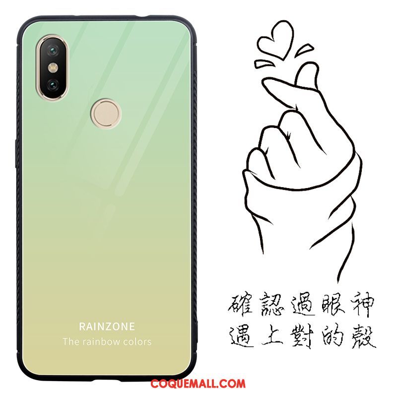 Étui Xiaomi Mi A2 Bleu Incassable Tendance, Coque Xiaomi Mi A2 Personnalité Difficile Beige