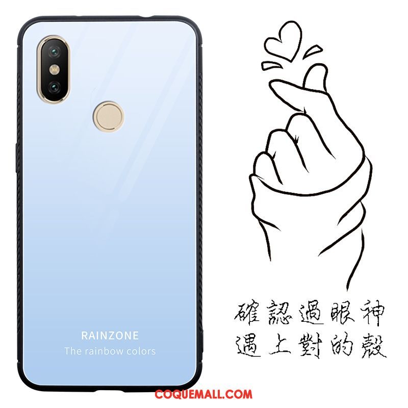 Étui Xiaomi Mi A2 Bleu Incassable Tendance, Coque Xiaomi Mi A2 Personnalité Difficile Beige