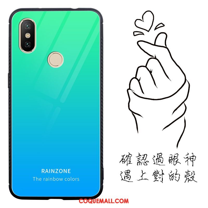 Étui Xiaomi Mi A2 Bleu Incassable Tendance, Coque Xiaomi Mi A2 Personnalité Difficile Beige