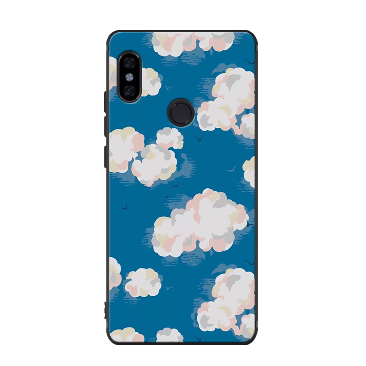 Étui Xiaomi Mi A2 Bleu Téléphone Portable Incassable, Coque Xiaomi Mi A2 Silicone Petit Beige