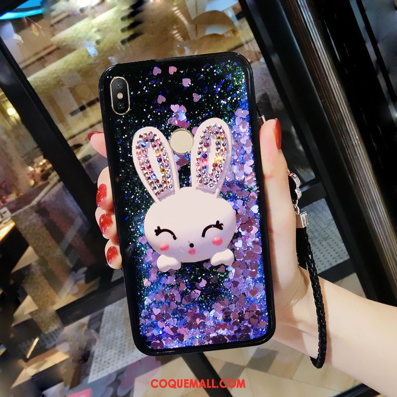 Étui Xiaomi Mi A2 Dessin Animé Difficile Quicksand, Coque Xiaomi Mi A2 Rose Petit Beige