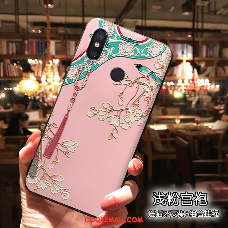 Étui Xiaomi Mi A2 Fluide Doux Tendance Rouge, Coque Xiaomi Mi A2 Vintage Petit Beige