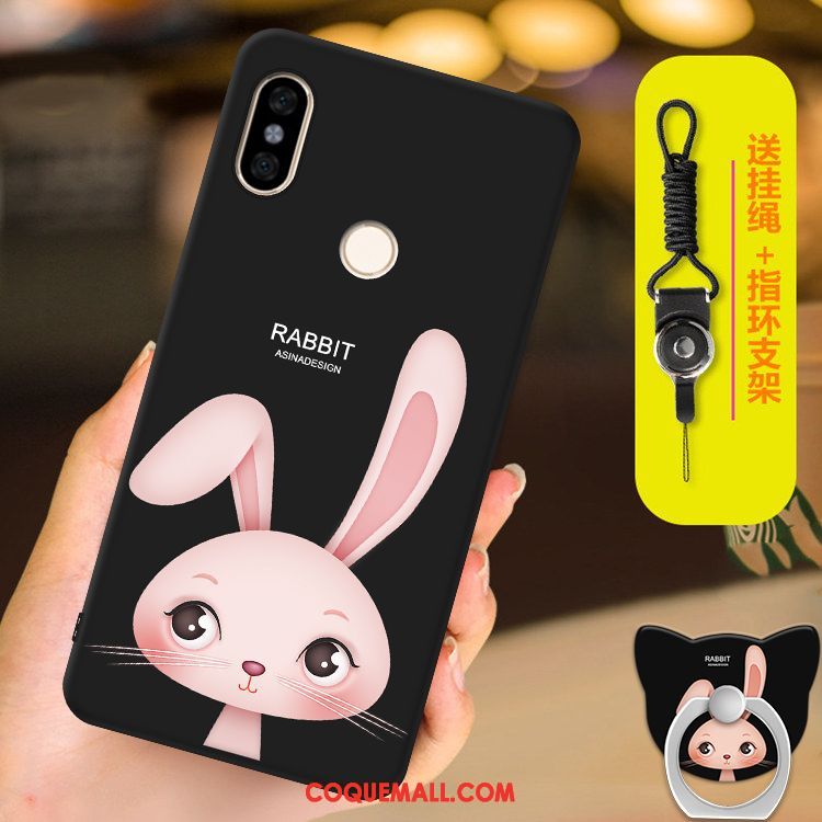 Étui Xiaomi Mi A2 Incassable Noir Protection, Coque Xiaomi Mi A2 Personnalité Téléphone Portable Beige