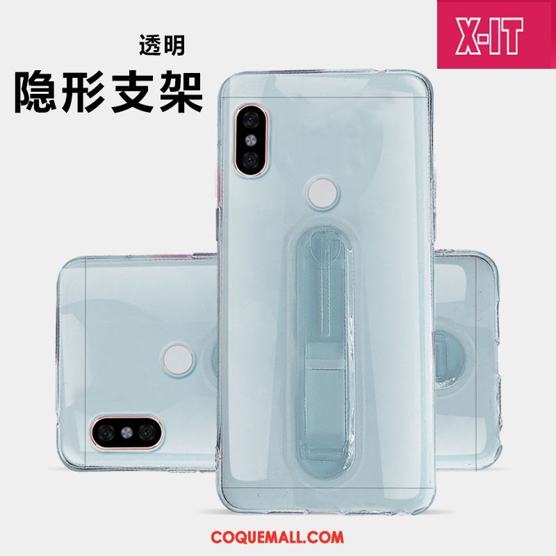 Étui Xiaomi Mi A2 Incassable Petit Fluide Doux, Coque Xiaomi Mi A2 Bleu Téléphone Portable Beige