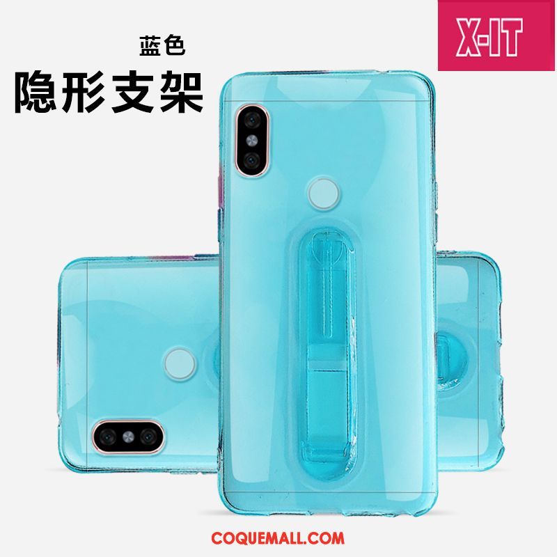 Étui Xiaomi Mi A2 Incassable Petit Fluide Doux, Coque Xiaomi Mi A2 Bleu Téléphone Portable Beige