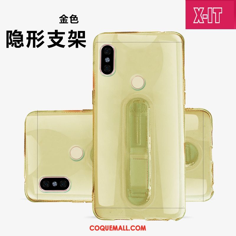 Étui Xiaomi Mi A2 Incassable Petit Fluide Doux, Coque Xiaomi Mi A2 Bleu Téléphone Portable Beige