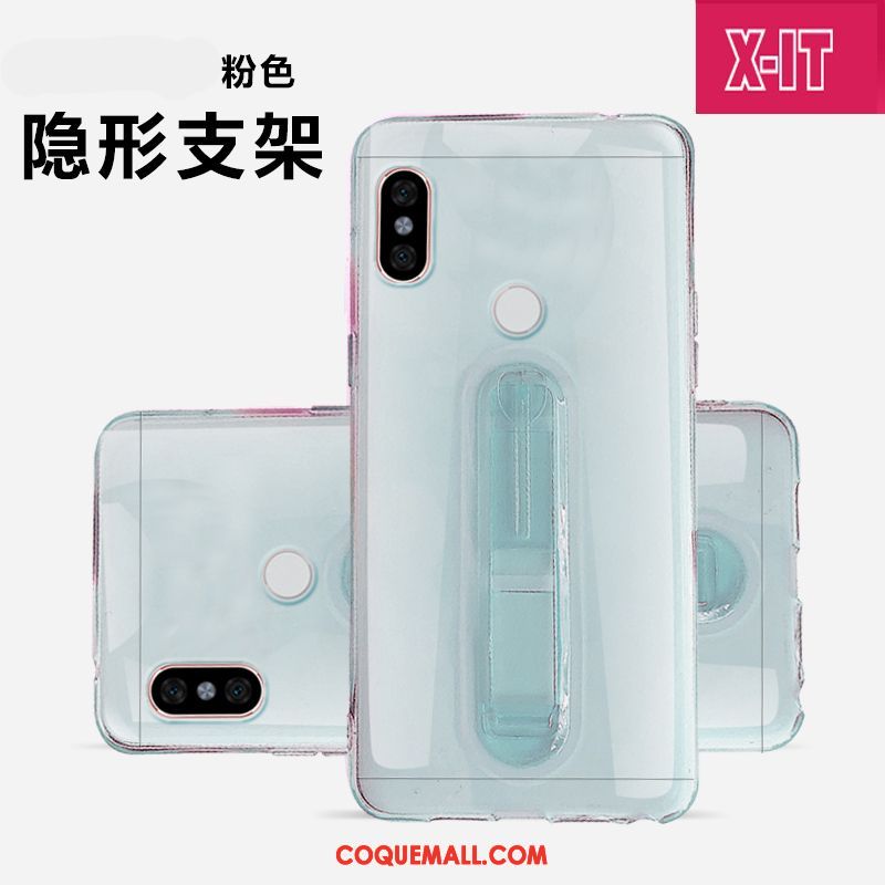 Étui Xiaomi Mi A2 Incassable Petit Fluide Doux, Coque Xiaomi Mi A2 Bleu Téléphone Portable Beige