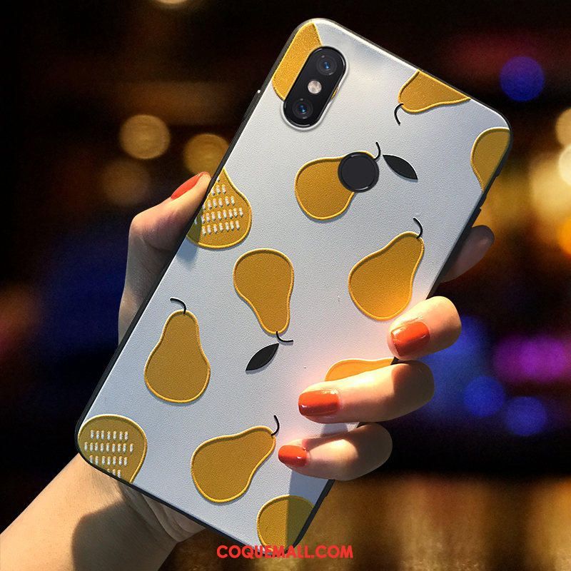 Étui Xiaomi Mi A2 Jaune Tout Compris Silicone, Coque Xiaomi Mi A2 Incassable Petit Beige