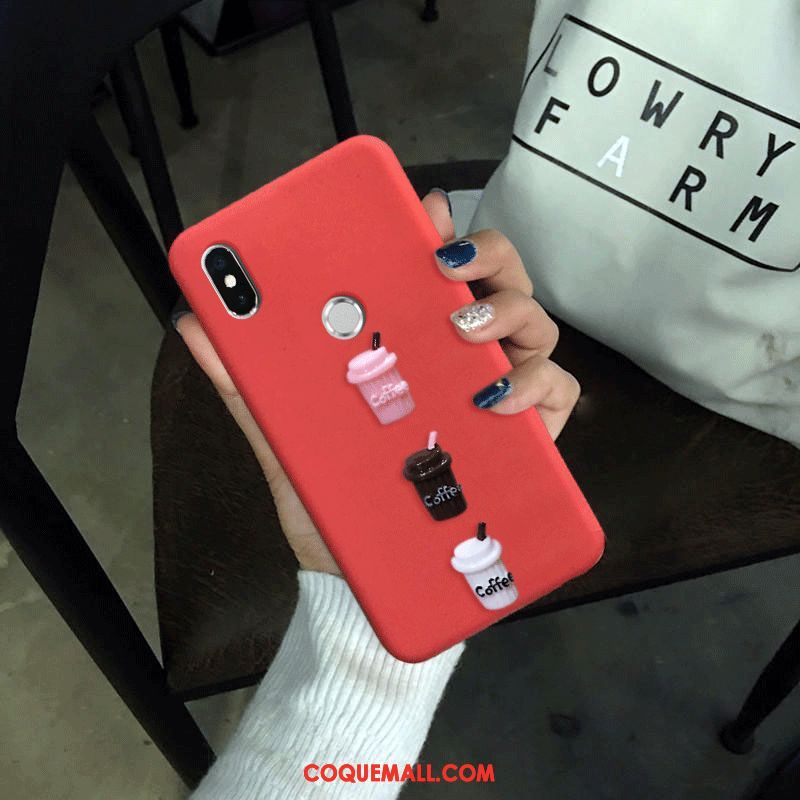 Étui Xiaomi Mi A2 Personnalité Modèle Fleurie Noir, Coque Xiaomi Mi A2 Marque De Tendance Tendance Beige