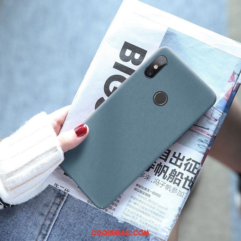 Étui Xiaomi Mi A2 Personnalité Net Rouge Incassable, Coque Xiaomi Mi A2 Délavé En Daim Clair Beige