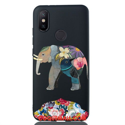 Étui Xiaomi Mi A2 Petit Téléphone Portable Silicone, Coque Xiaomi Mi A2 Fluide Doux Noir Beige