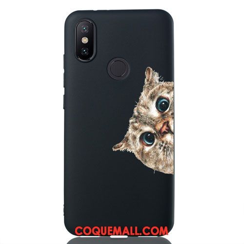 Étui Xiaomi Mi A2 Petit Téléphone Portable Silicone, Coque Xiaomi Mi A2 Fluide Doux Noir Beige