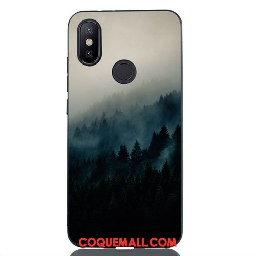 Étui Xiaomi Mi A2 Petit Téléphone Portable Silicone, Coque Xiaomi Mi A2 Fluide Doux Noir Beige