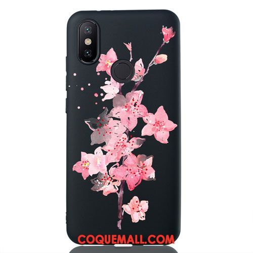 Étui Xiaomi Mi A2 Petit Téléphone Portable Silicone, Coque Xiaomi Mi A2 Fluide Doux Noir Beige