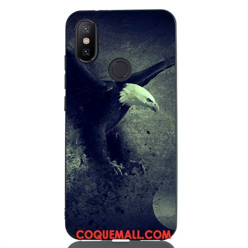 Étui Xiaomi Mi A2 Petit Téléphone Portable Silicone, Coque Xiaomi Mi A2 Fluide Doux Noir Beige