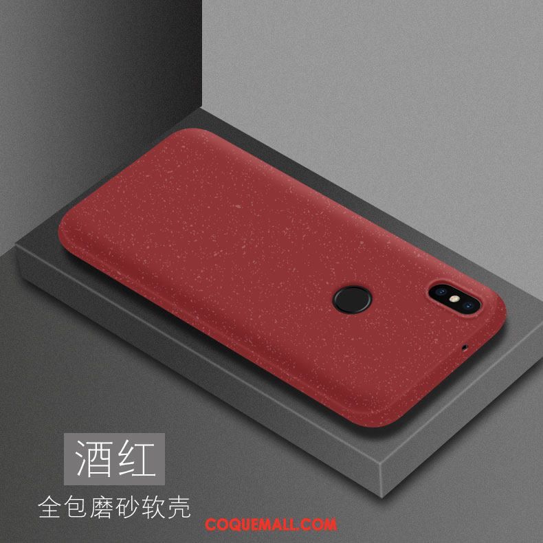 Étui Xiaomi Mi A2 Silicone Noir Téléphone Portable, Coque Xiaomi Mi A2 Délavé En Daim Petit Beige