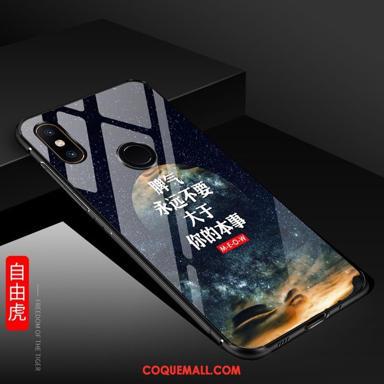 Étui Xiaomi Mi A2 Tendance Anneau Verre, Coque Xiaomi Mi A2 Dessin Animé Incassable Beige