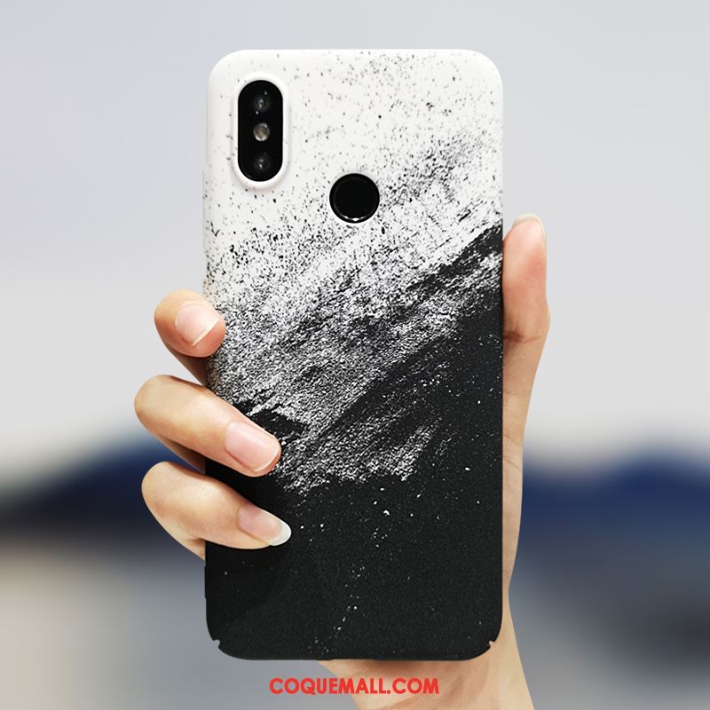 Étui Xiaomi Mi A2 Tendance Petit Modèle Fleurie, Coque Xiaomi Mi A2 Téléphone Portable Personnalité Beige