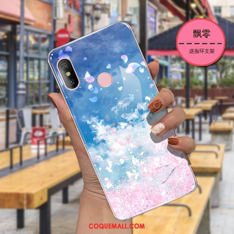 Étui Xiaomi Mi A2 Tendance Petit Téléphone Portable, Coque Xiaomi Mi A2 Tout Compris Rouge Beige